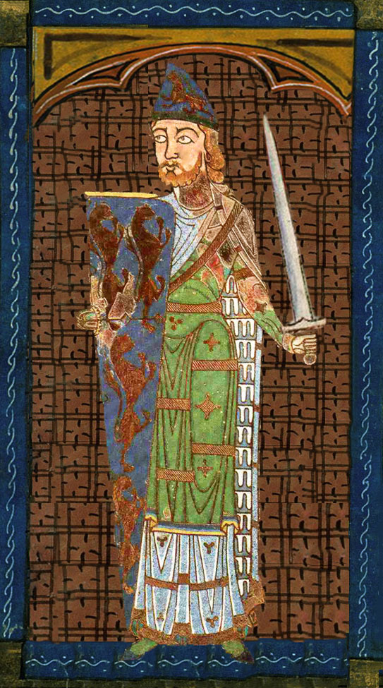 Medieval painting of Geoffrey Plantagenet, Count of Anjou