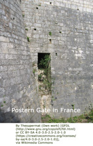 Photo of a postern gate