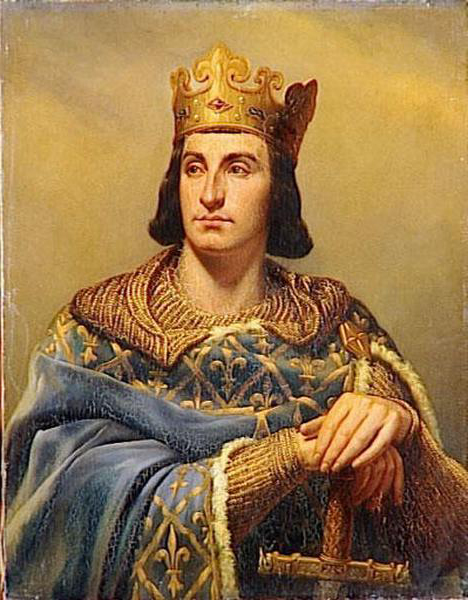 Painting of Philippe II of France 1165-1223 (by Louis-Felix Amiel, 1802-1864)