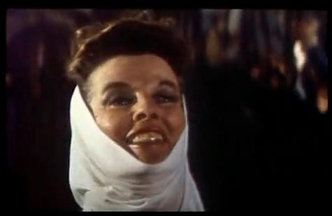 Screen shot of Katherine Hepburn from "A Lion in Winter" showing her wearing a wimple.